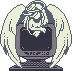 Angel resting upon a computer